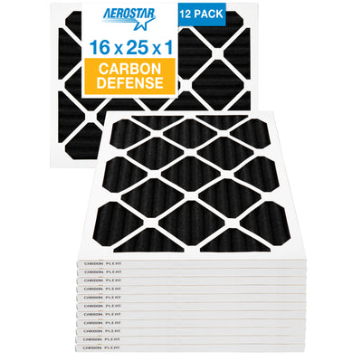 16x25x1 MERV 7 + Carbon Defense Pleated Air Filter